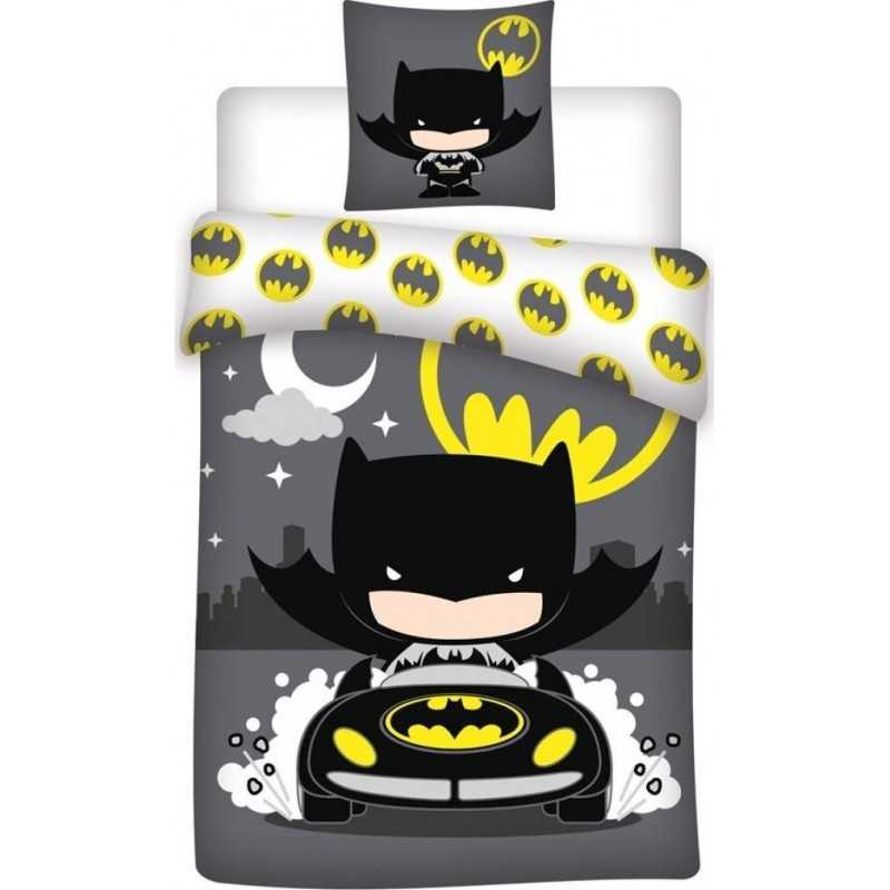 Batman  - Parure de couette enfant- 1 housse de couette 140x200 + 1 taie 63x63cm