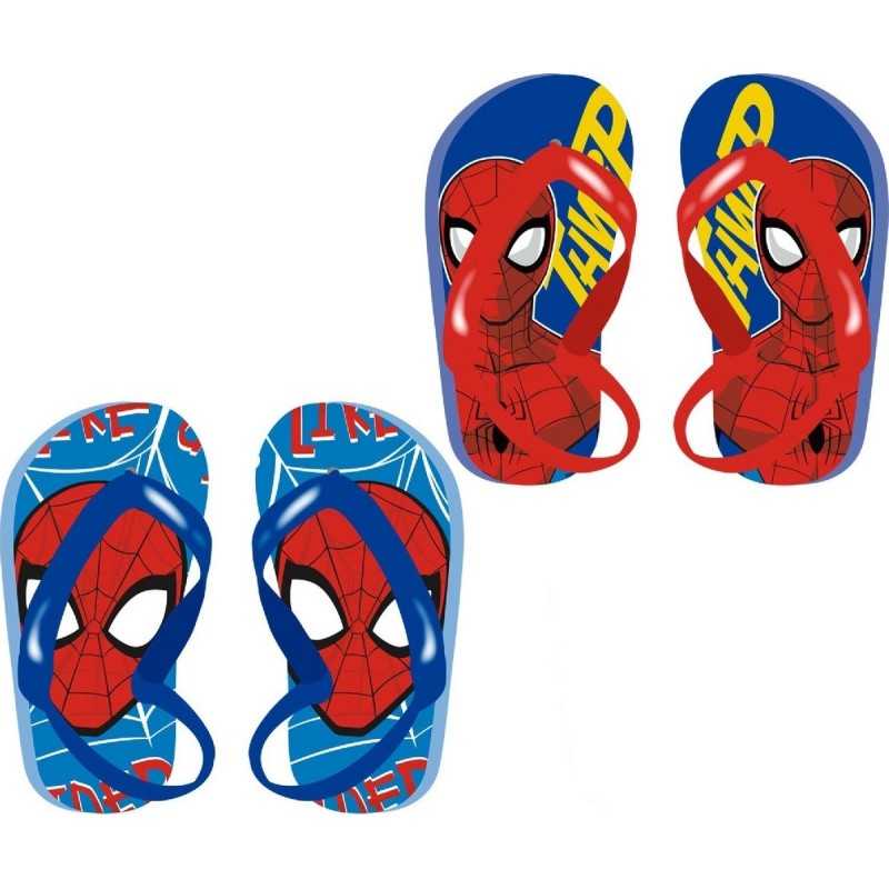 Spiderman flip flops with elastic strap