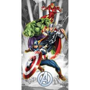 Serviette de plage ou drap de bain Avengers en coton