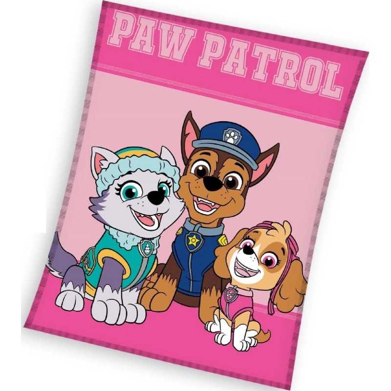 Plaid  Polaire Pat Patrouille - Paw Patrol en rose