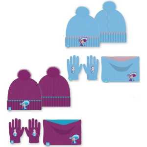 Set 3 pezzi Cappello + Scaldacollo + Guanti Frozen Disney