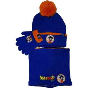 Set 3 piezas gorro + redecilla + guantes Dragon Ball Super