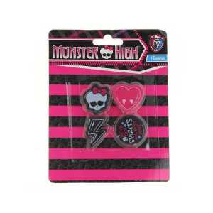 Monster High Set di 4 gomme da cancellare Monster High