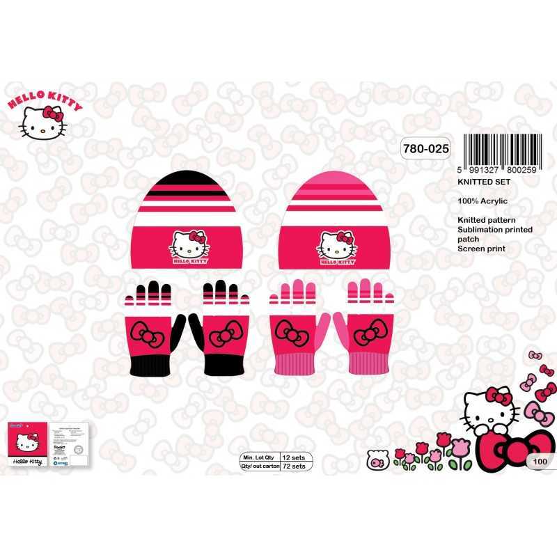 Conjunto de guantes y gorro Hello Kitty -780-025