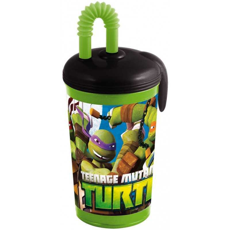 Gobelet-paille 430ml Tortues Ninja