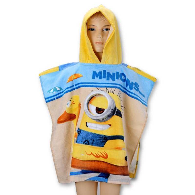 Poncho de bain à capuche Minions