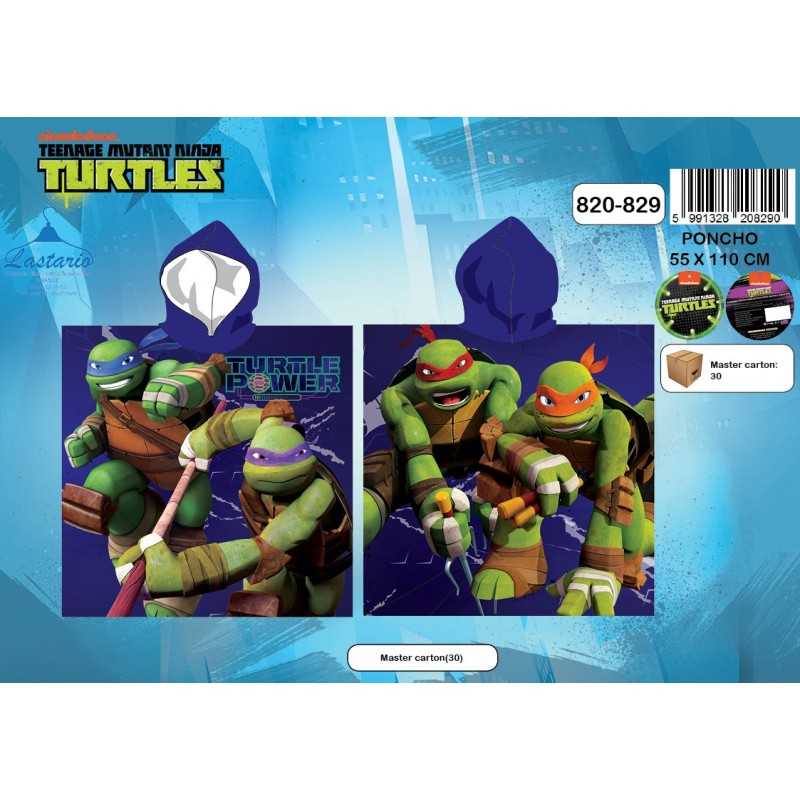 Poncho bath hooded Ninja Turtles -820-829