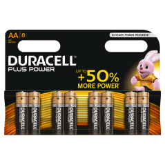 Batteries Duracell Plus Power AA x 8