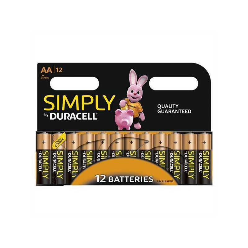 Batteries Duracell Simply AA x 12