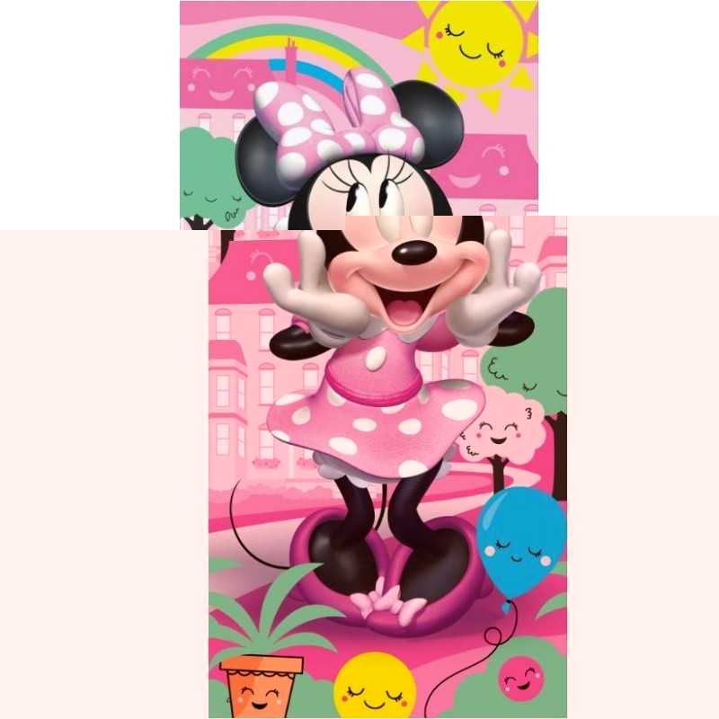 Drap de plage ou Serviette de bain Minnie en coton