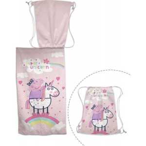 Peppa Pig Strandtuch mit Pooltasche